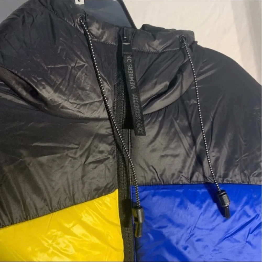 Members Only Puffer‎ Coat Colorblock Jacket Black Yellow Blue Red Mens NwT
